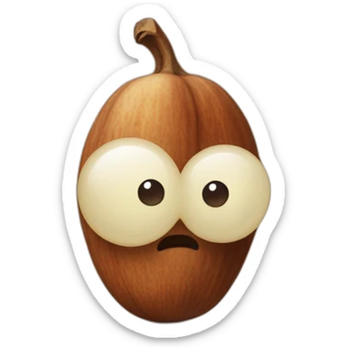 Hazelnut with heart eyes sticker