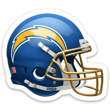 The chargers helmet sticker