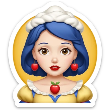 Snow white with whip cream sticker