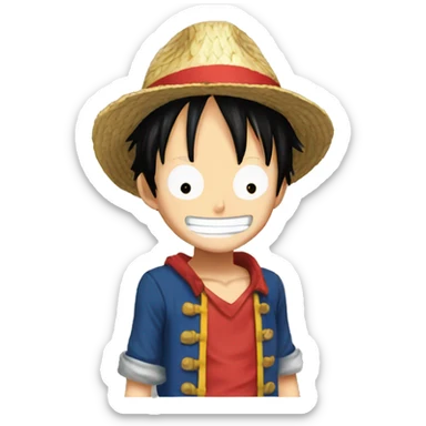 Luffy amoureux sticker