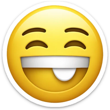 Yellow classic single smiley emoji with a neutral bored face with open eyes and two hands doing thumbs up sticker