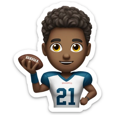 Me catching a football  sticker