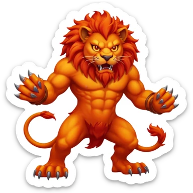 demon lion sticker