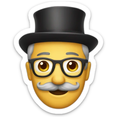 Monsieur avec une moustache sticker