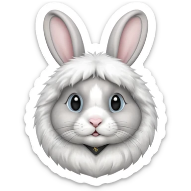 Un lapin qui a une horloge dqns la main sticker