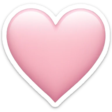 light pink heart sticker