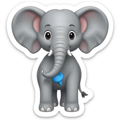 Elephant 3d Full hd Pixar Style sticker