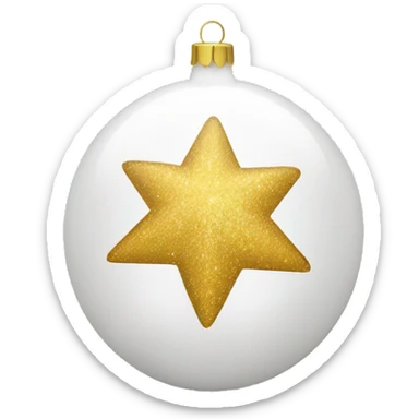 White star Christmas Ball  sticker