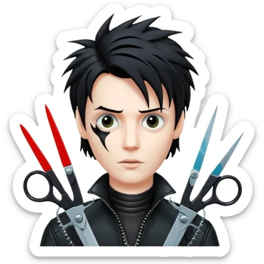 make an emoji about Edwawd scissorshand
 sticker