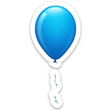 Blue balloon sticker