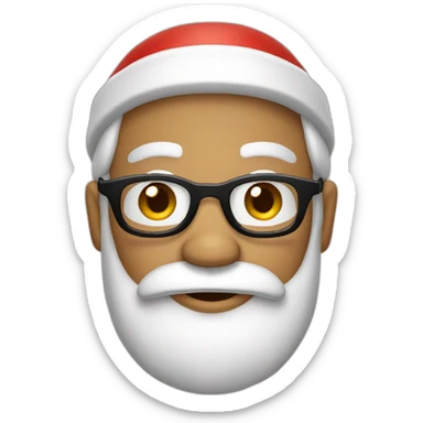 Santa Claus wearing black shirt sticker
