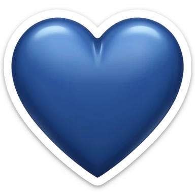 cute navy blue heart  sticker
