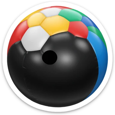 black beach ball sticker