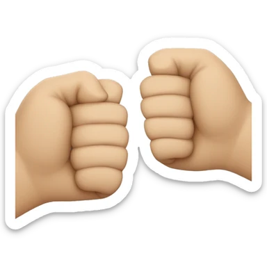 Fist bump sticker
