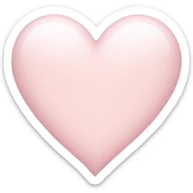 very light pale pink heart sticker