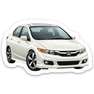 8th gen white honda si sedan sticker