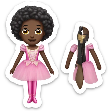  pink nutcracker black doll sticker