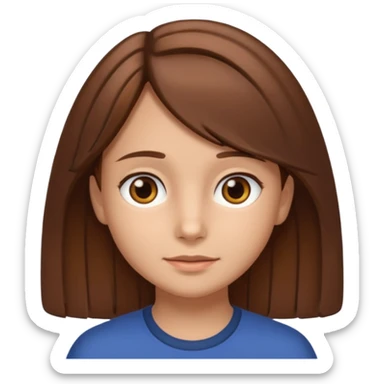 Daria whit brown hair and brown eyes a 7 y.o kid sticker