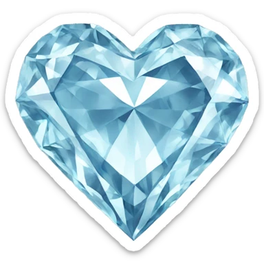 Diamond heart sticker
