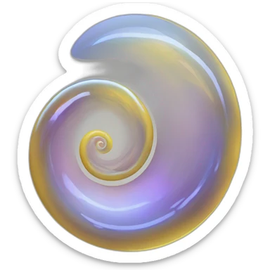 Spirale translucide et irisée, dont au centre se trouve un cœur. sticker