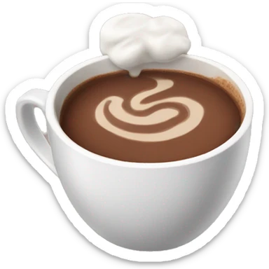 Hot chocolate drink sticker