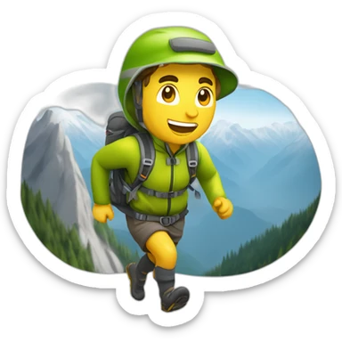 Alpinismo senderista trail runing hombre sticker