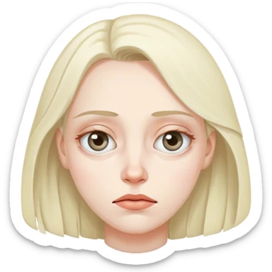 Woman with baggy eye bags sticker