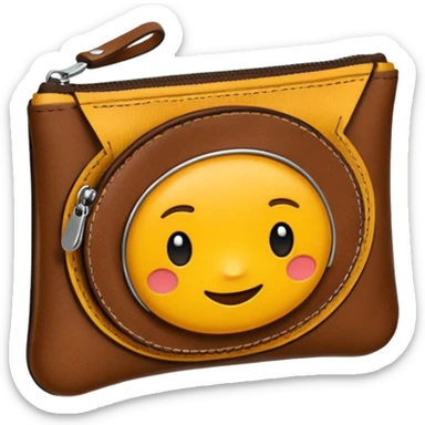 Coin purse, small, zipper sticker