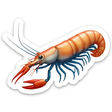 Big back shrimp  sticker
