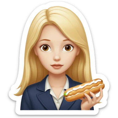 Butterscotch éclair and white girl bear combined  sticker