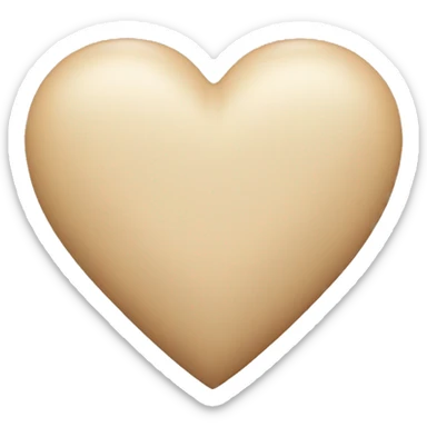 Beige heart sticker