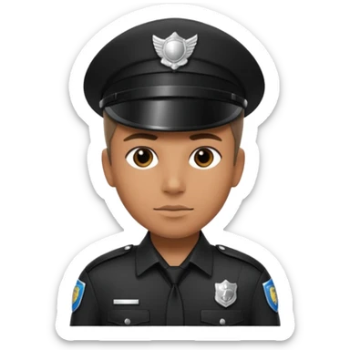 futuristic cop sticker