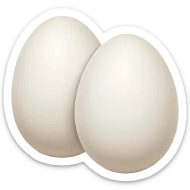 2 eggs rotated slightly- no yolk sticker