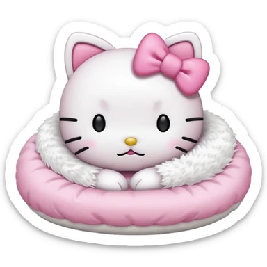 hello kitty sleeping sticker