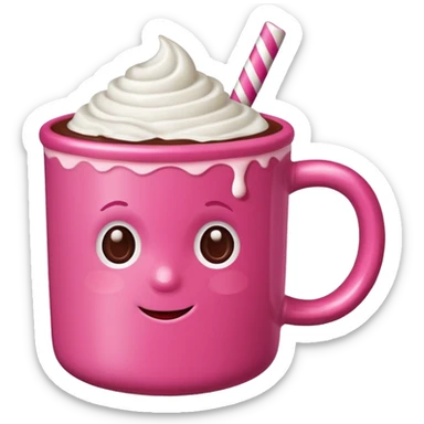 Cioccolata calda rosa sticker