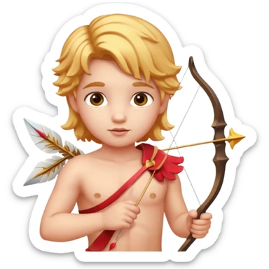 Cupid with bow and arrow sticker