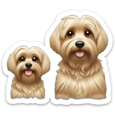 Dois cães, um yorkshire e um shitzu sticker