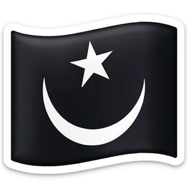 Black flag shahada in middle sticker