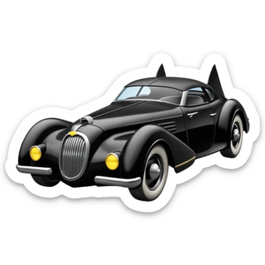  the animated 1990’s series Batmobile based on 1936 cord 812 sticker