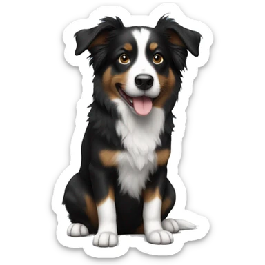 Black tri mini Aussie sticker