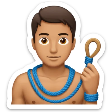 A man using rope to suicide  sticker