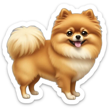 pomeranian dog sticker