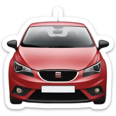 red seat ibiza 2011 front sticker