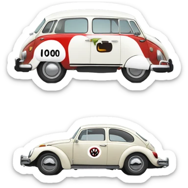 1973 Volkswagen Herbie the Love Bug Bug sticker