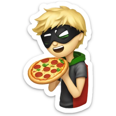 dirk strider from homestuck eating pizza sticker