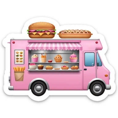 Festival Food Truck pink sticker