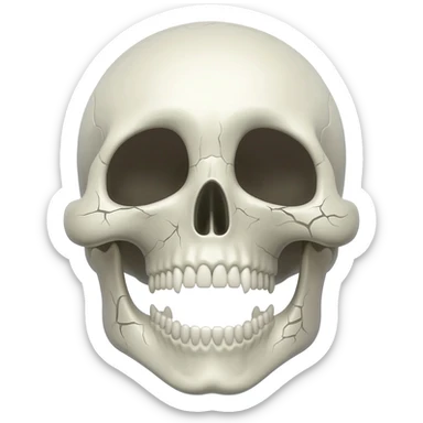 skull screaming sticker