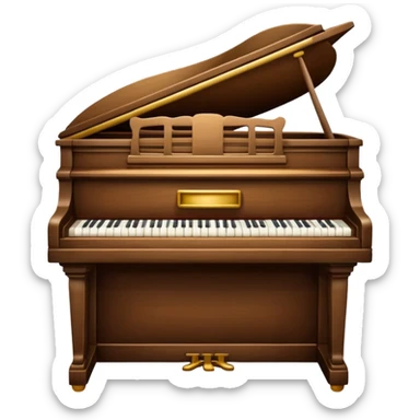 wooden piano sticker