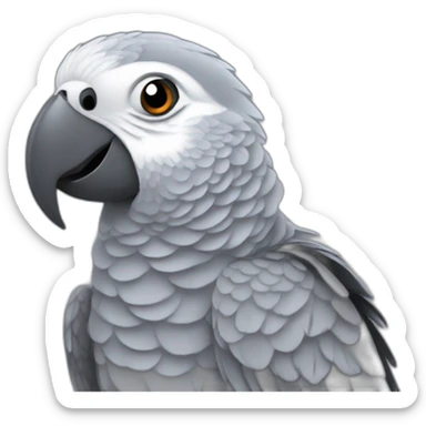 african grey parrot sticker