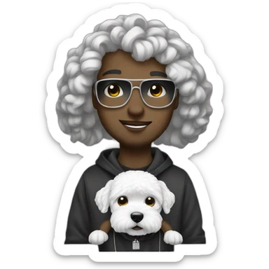 rappers whit bichon sticker